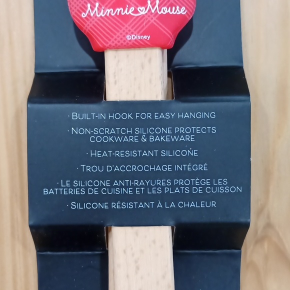 Disney Mickey Minnie Mouse 2 pack Wooden Silicone Spatula Set - Picture 5 of 10